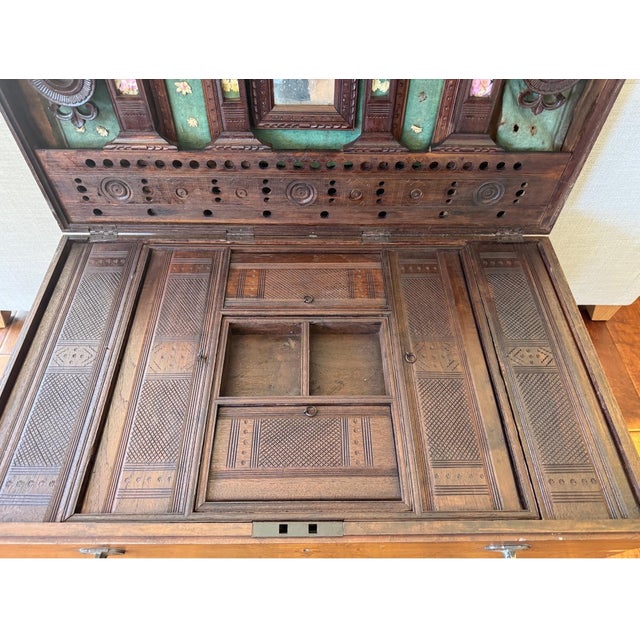 Early 20th Century Antique Burmese Mandalay Campaign Secretary Chest For Sale - Image 5 of 5