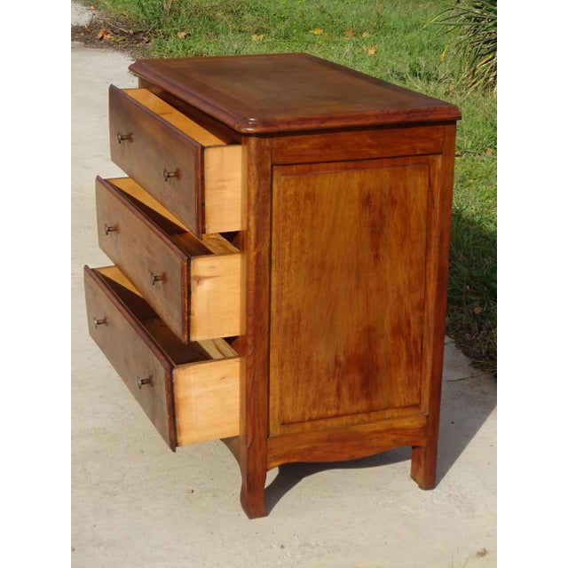 Vintage Three-Drawer Chest of Drawers in Walnut, 1950s For Sale - Image 17 of 18