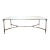 Steel & Brass Coffee Table in the Style of Maison Jansen For Sale