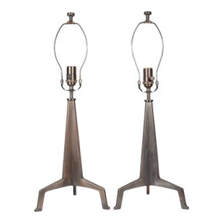 Brutalist Tripod Lamps by Marcelo Bessa - a Pair For Sale