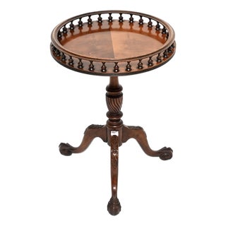 Georgian Gallery Top Wine Table, 1930 For Sale