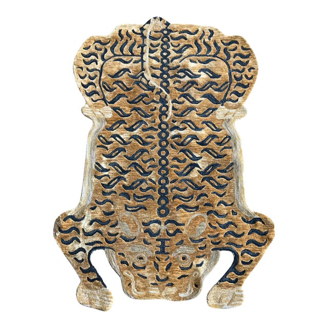 Modern Wool Tibetan Tiger Rug - 4' X 6' For Sale