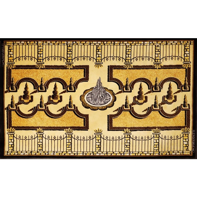 Giardini Allitaliana Vintage Wool Rug by Piero and Barnaba Fornasetti, 1980s, Italy For Sale - Image 10 of 10