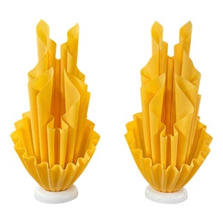 Vintage Corolle Lamps by Georgia Jacob, 1970s, Set of 2 For Sale