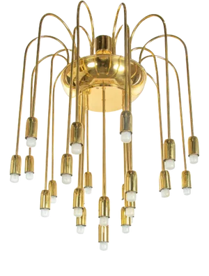 Large Modernist Brass Spider Chandelier by J.T. Kalmar, 1960s