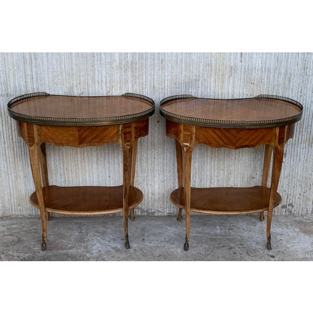 1910s French Oak and Bronze Nightstands - a Pair For Sale In Miami - Image 6 of 13