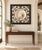 Vintage Onyx Black and Aged-Gold Botanical Metal Mirror With Beveled Glass For Sale In Los Angeles - Image 6 of 6