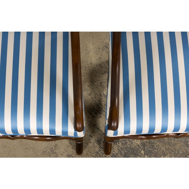 Late 19th Century Pair of Late 19th Century French Louis XIII Style Oak Armchairs, Os De Mouton For Sale - Image 5 of 18