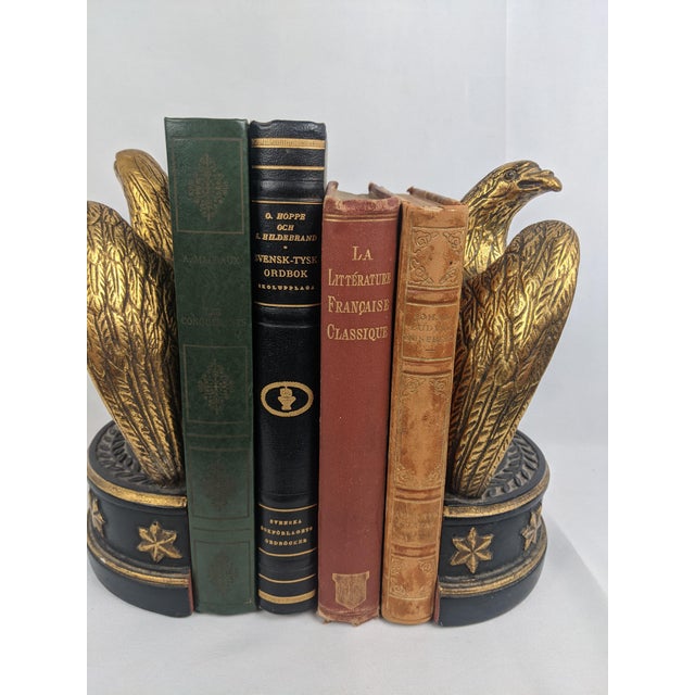 Vintage European Decorative Library Books in Green, Black, Burgundy & Tan, Set of 4 For Sale - Image 14 of 14