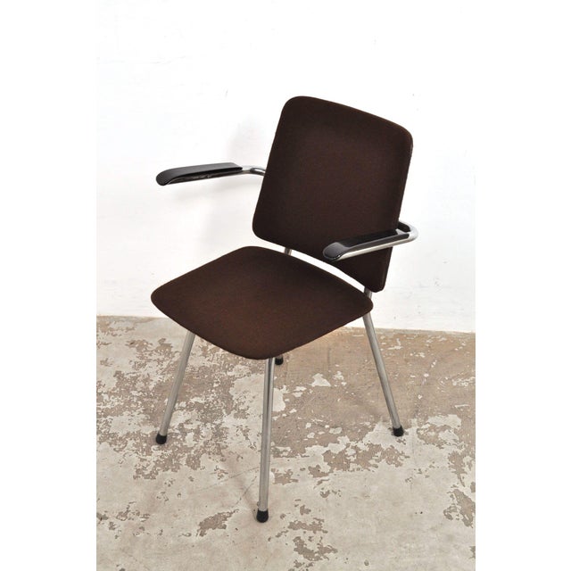 Black Vintage Tubular Frame Chairs with Bakelite Armrests, 1970s, Set of 4 For Sale - Image 8 of 13