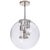 Large Murano glass globe sputnik pendant light by Doria lighting company. The large glass globe has subtle grey veining...