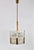 Austrian Tambour Drum Chandelier in Brass and Textured Ice Glass by J. T. Kalmar for Kalmar, 1960s For Sale - Image 6 of 18