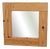 Vintage Scandinavian Square Pine Mirror, 1970s For Sale