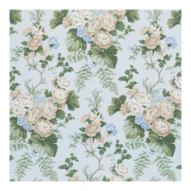 Schumacher Wycombe Park Fabric in Sky For Sale