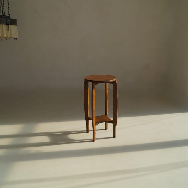 Dutch Art Deco Amsterdam School Pedestal Table, 1920s For Sale - Image 9 of 18