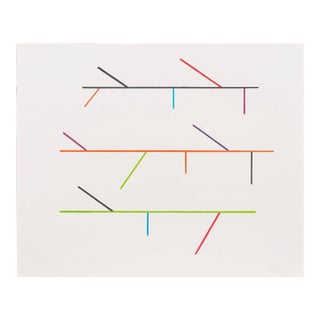 Contemporary Abstract Colored Pencil on Paper Painting "Diagram Drawing 5" by Tom McGlynn For Sale