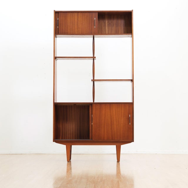 Mid-Century Modern Mid Century Teak Bookcase Room Divider For Sale - Image 3 of 9