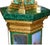 French Louis XVI Faux Malachite Pedestal Stands, Set of 2 For Sale - Image 5 of 8