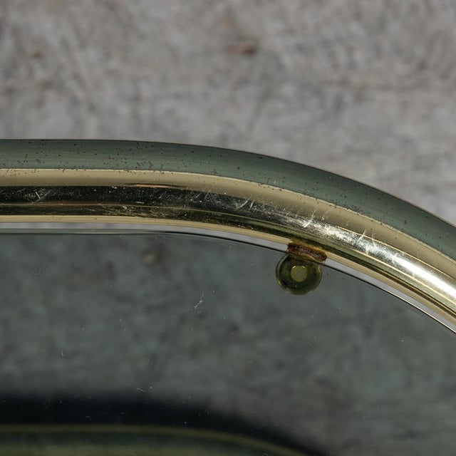 Italian Brass Framed Smoked Glass Coffee Table from Morex, 1980s For Sale - Image 3 of 18