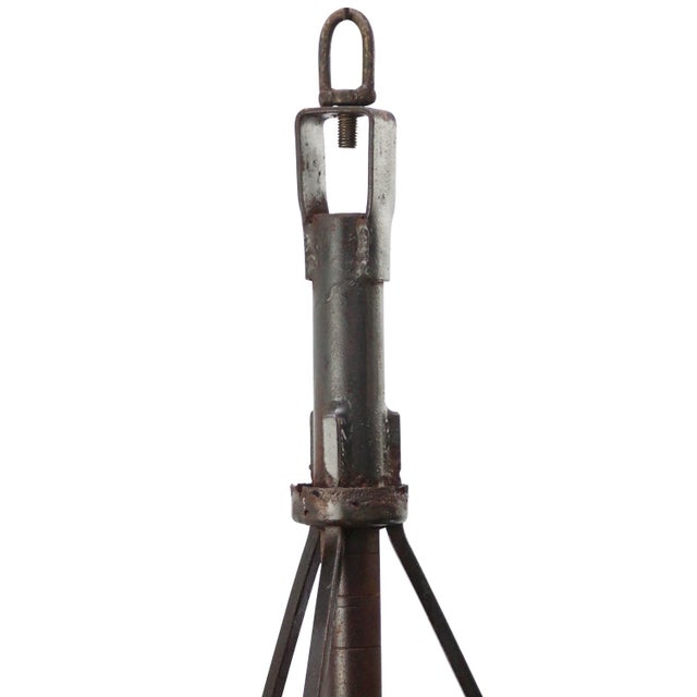 Large Industrial Pendant Light in Clear Pressed Prisma Glass from Holophane For Sale - Image 5 of 7