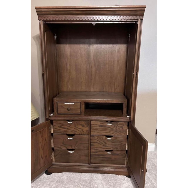 Beautiful Solid Ash Wood Armoire / Entertainment Center Beautiful handmade solid wood armoire / entertainment TV center....