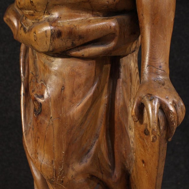 Wood Italian Artist, Saint Catherine of Alexandria, 1630, Pine For Sale - Image 7 of 14