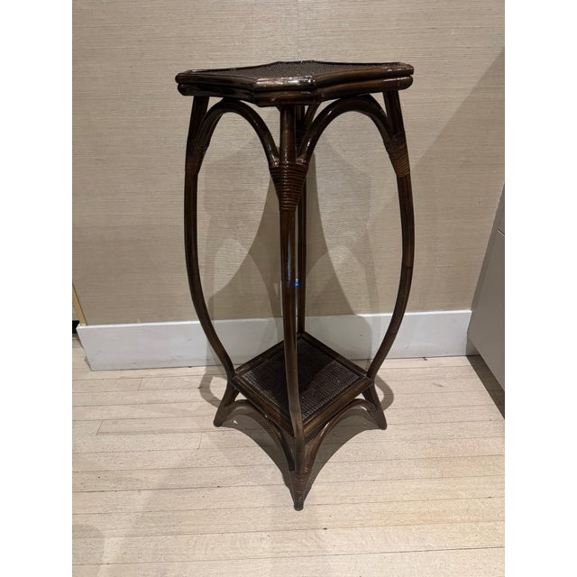 Mid-Century Modern Bend Bamboo Stand For Sale - Image 3 of 4