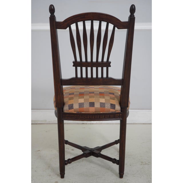 Set of 6 Country French Style Wheat Back Dining Chairs For Sale - Image 4 of 18