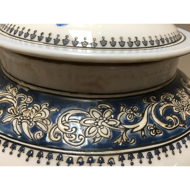 Vintage Late th Century Porcelain Asian Style Lamps With Chateau De Versailles Crest Motif A Pair Chairish