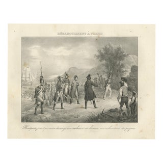 Madou, Bonaparte Landing at Fréjus, Return from Egypt, 1827, Lithograph For Sale