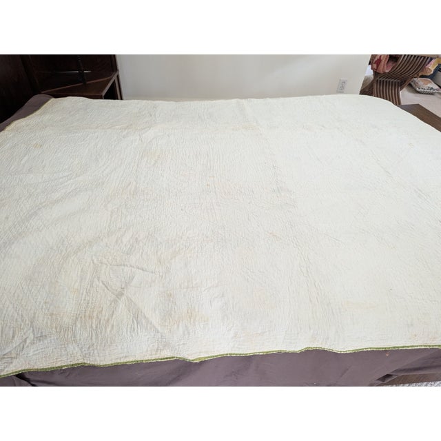 Red Antique Quilt With Signed/Stitched Dated 1851 ‘Ohio Star’ or ‘Sawtooth Star’ Pattern Priceless For Sale - Image 8 of 18