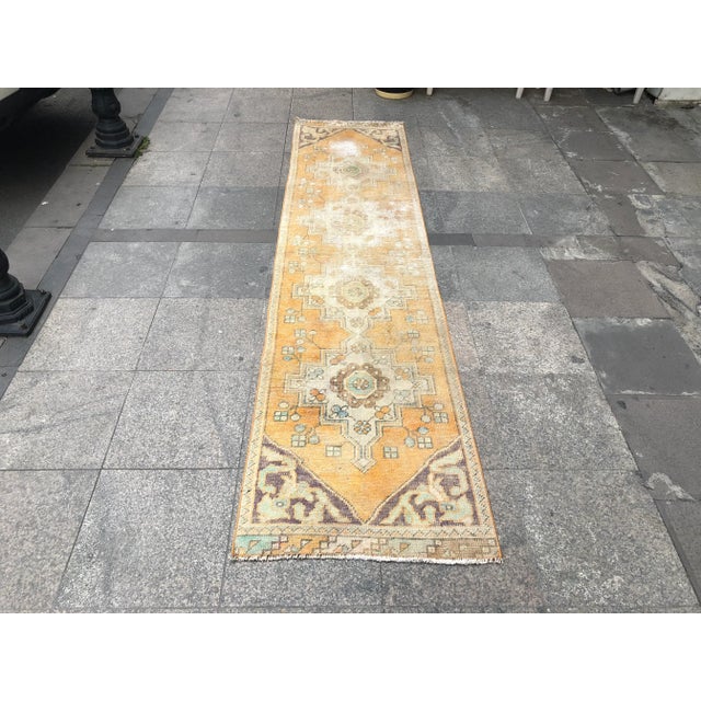 1960s Vintage Anatolian Rug - 2′3″ × 9′3″ For Sale - Image 11 of 11