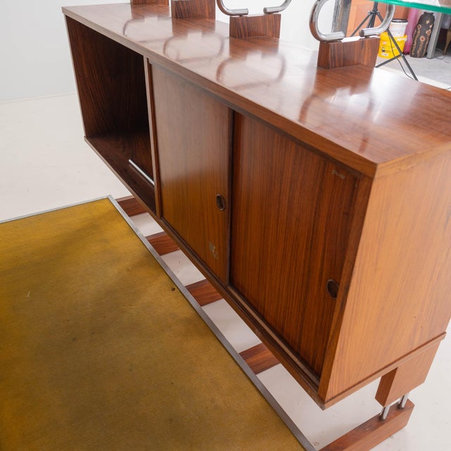 Italian Bar Unit with Stools, 1970s, Set of 3 For Sale - Image 6 of 16