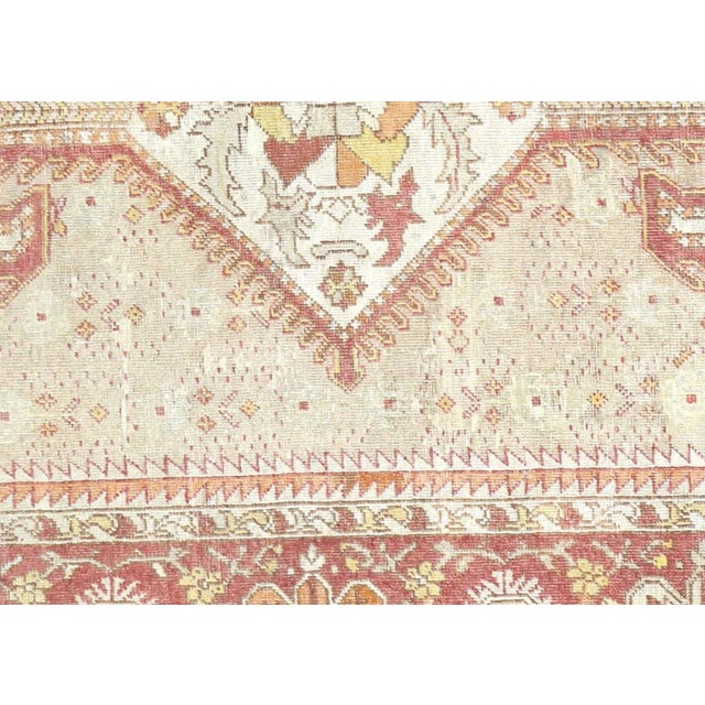 1920s Turkish Oushak Rug. Hand woven with wool on wool foundation in the Oushak region of Western Turkey. Oushak in...