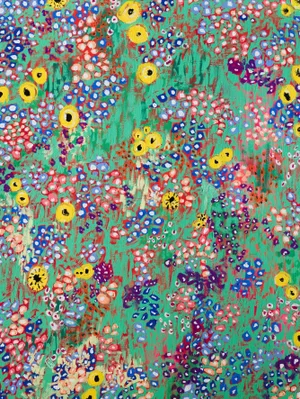 Spring Meadow Impressionist Original Painting After Klimt and Monet
