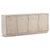 Reclaimed pine wood sideboard finished in a soft, light weathered wash. This four-door credenza brings warmth, texture,...