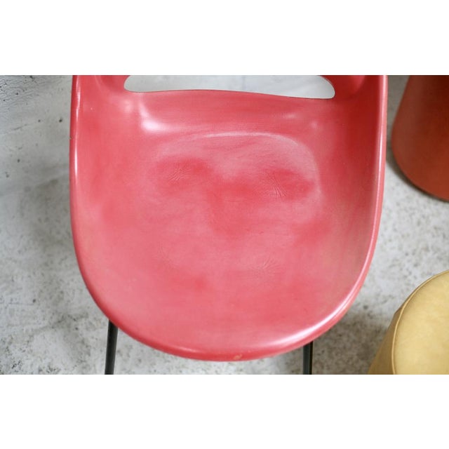 Side Chairs and Poufs, 1970s, Set of 5 For Sale - Image 6 of 18
