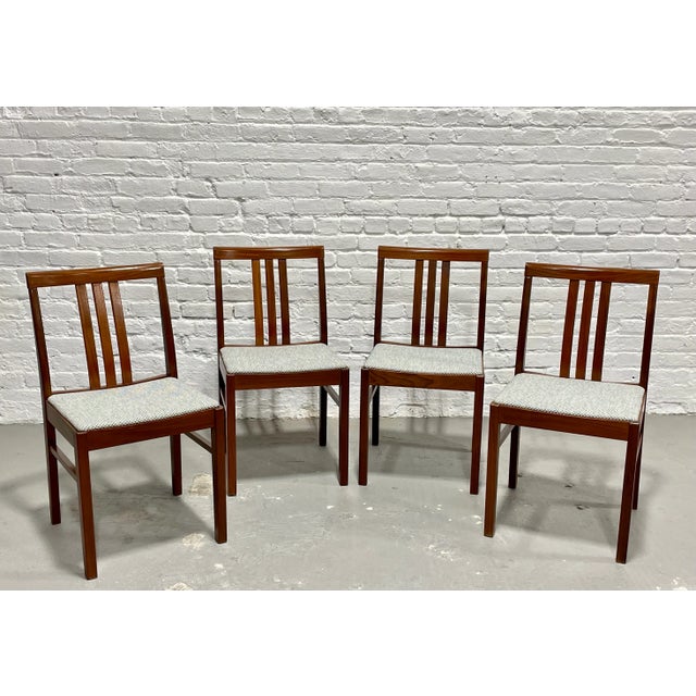 Wood Mid Century Modern Dining Chairs, Made in Denmark, Set of 4 For Sale - Image 7 of 12