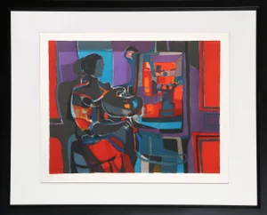 Artiste Dans L'studio, Marcel Mouly Lithograph on Arches, Signed and Numbered in Pencil
