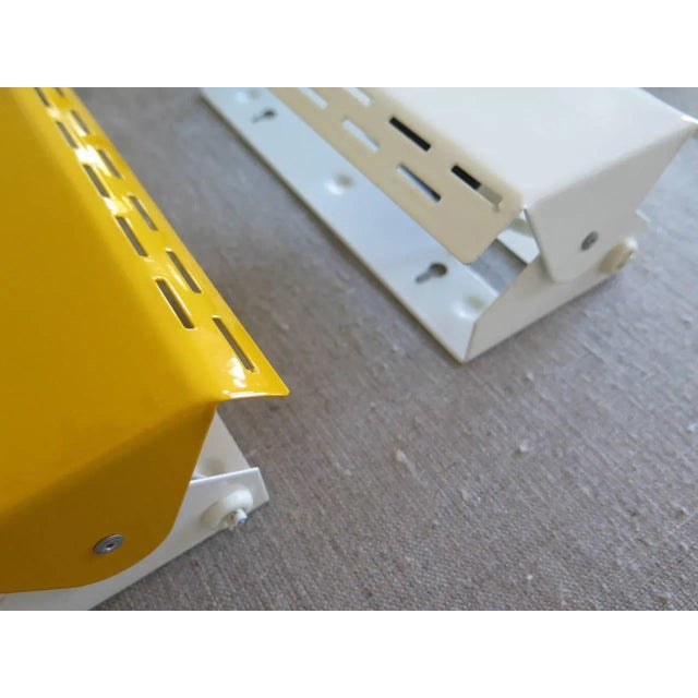 Red, white, yellow and blue set of wall lights by Anvia, Holland, circa 1960s. Direction of light can be adjusted....