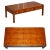 Military Campaign 3-Drawer Coffee Table in Burr Yew Wood, Elm and Brass, 1950s For Sale - Image 14 of 14
