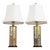 1980s Chinese Eglomise Glass Canister Lamps - a Pair For Sale