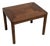 Vintage Danish Modern Solid Teak Side Table With Parquet Inlaid Top For Sale