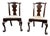 Late 20th Century Pair of Henkel Harris Chippendale Style Carved Mahogany Dining Side Chairs For Sale