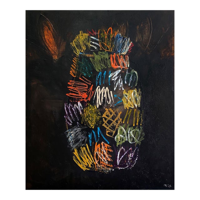 Contemporary Abstract Mixed Media on Canvas "What I Found on the Way Home" by Paul Landauer For Sale