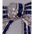 White 18 Karat White Gold Sapphire and Diamond Bow Pin 1.10 TDW For Sale - Image 8 of 12