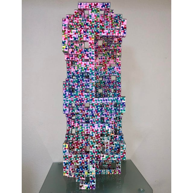 2020s Hexahedron Reflection 85,000 Fold Origmi Sculpture For Sale - Image 5 of 10
