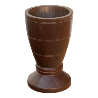 Early 20th Century Ceylon Turned Wood Goblet For Sale