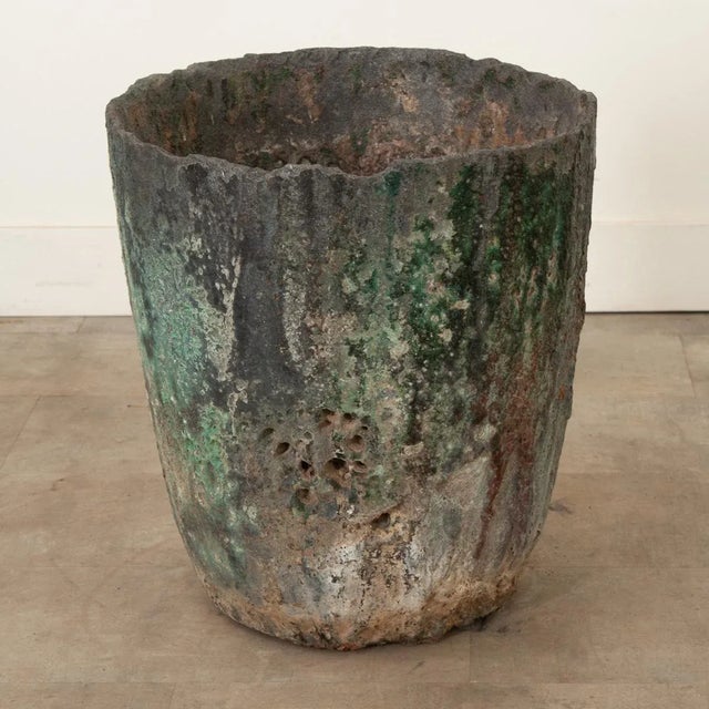 Stone Early 20th Century Antique Stone Smelting Pot For Sale - Image 7 of 9