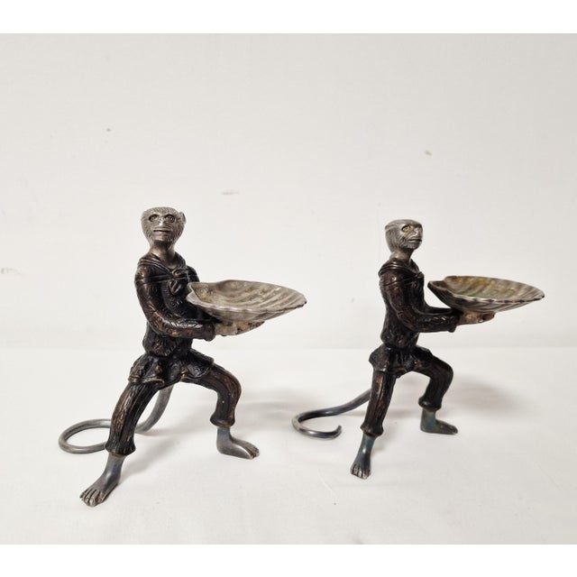 Monkey Butler Candleholders in Bronze, 1890s, Set of 2 For Sale - Image 4 of 15